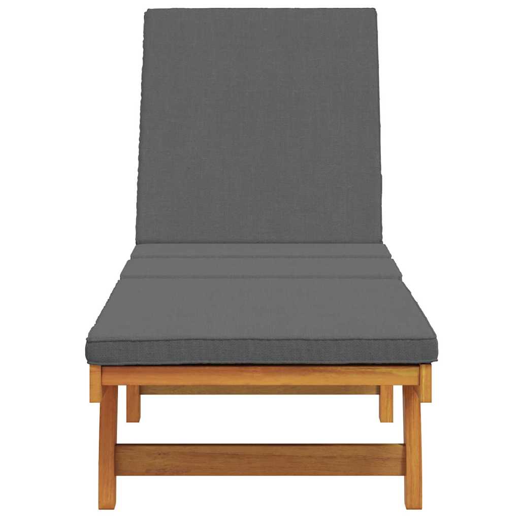 vidaXL Sonnenliege mit Kissen Braun 63 x 199 x 85cm Massivholz Akazie - Image 4