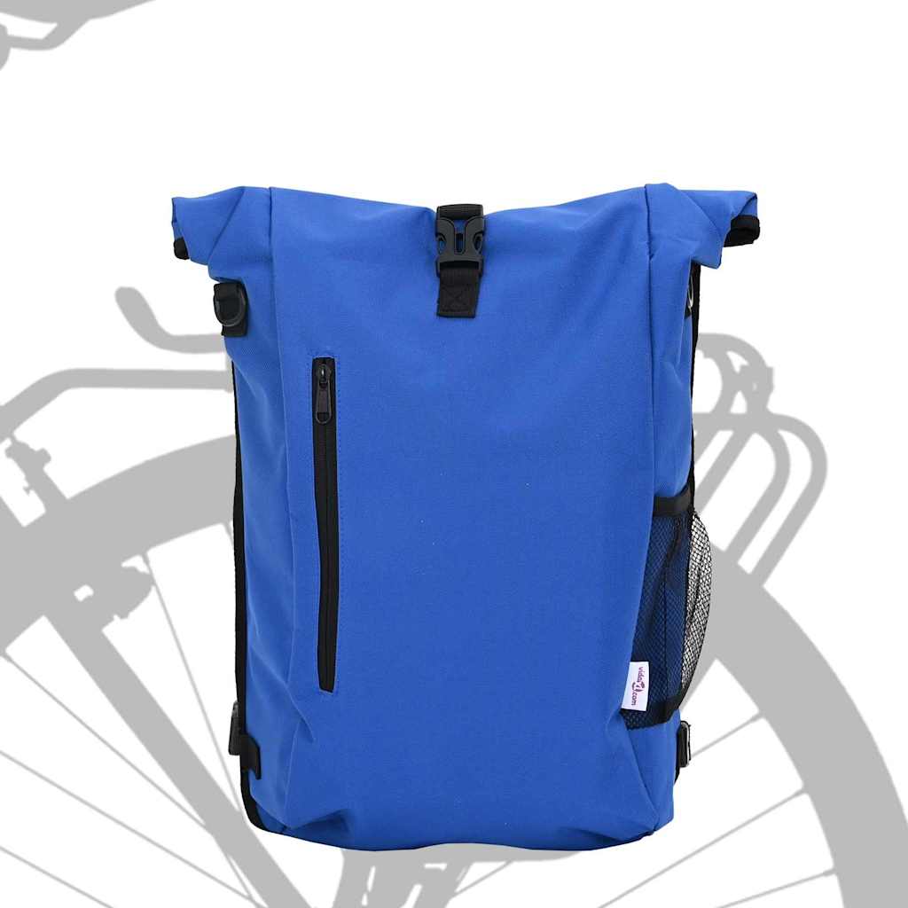 vidaXL Fahrradtasche Blau 31 x 13 x 58 cm Polyester - Image 3