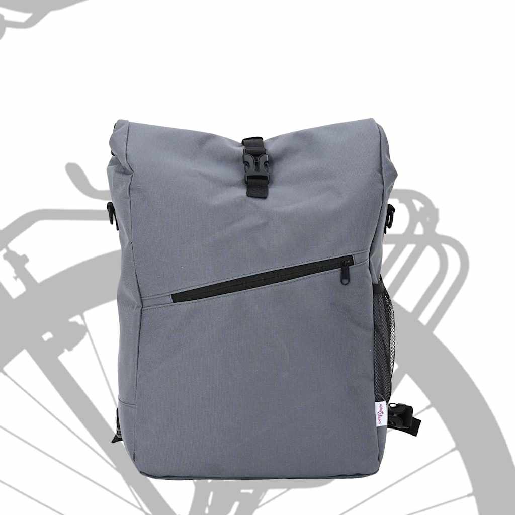 vidaXL Fahrradtasche Grau 33 x 16 x 48 cm Polyester - Image 3