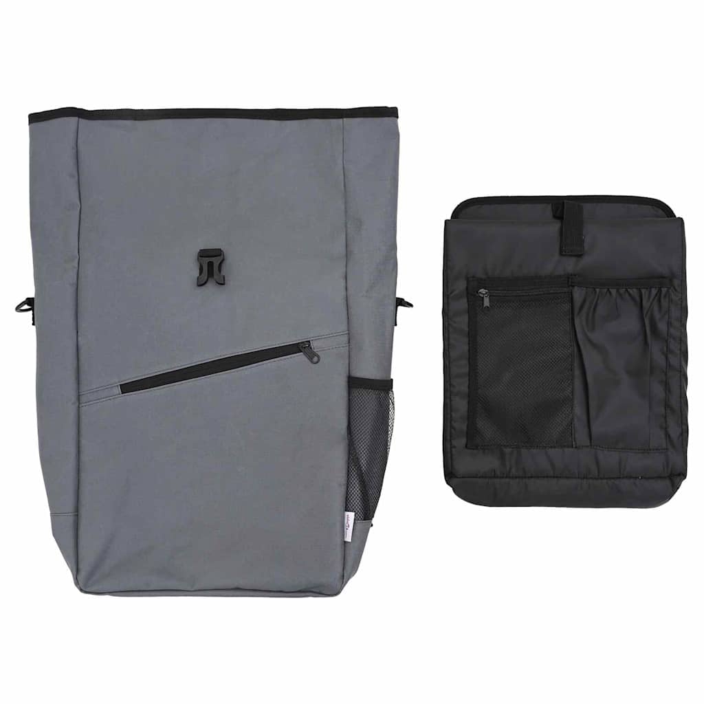 vidaXL Fahrradtasche Grau 33 x 16 x 48 cm Polyester - Image 6