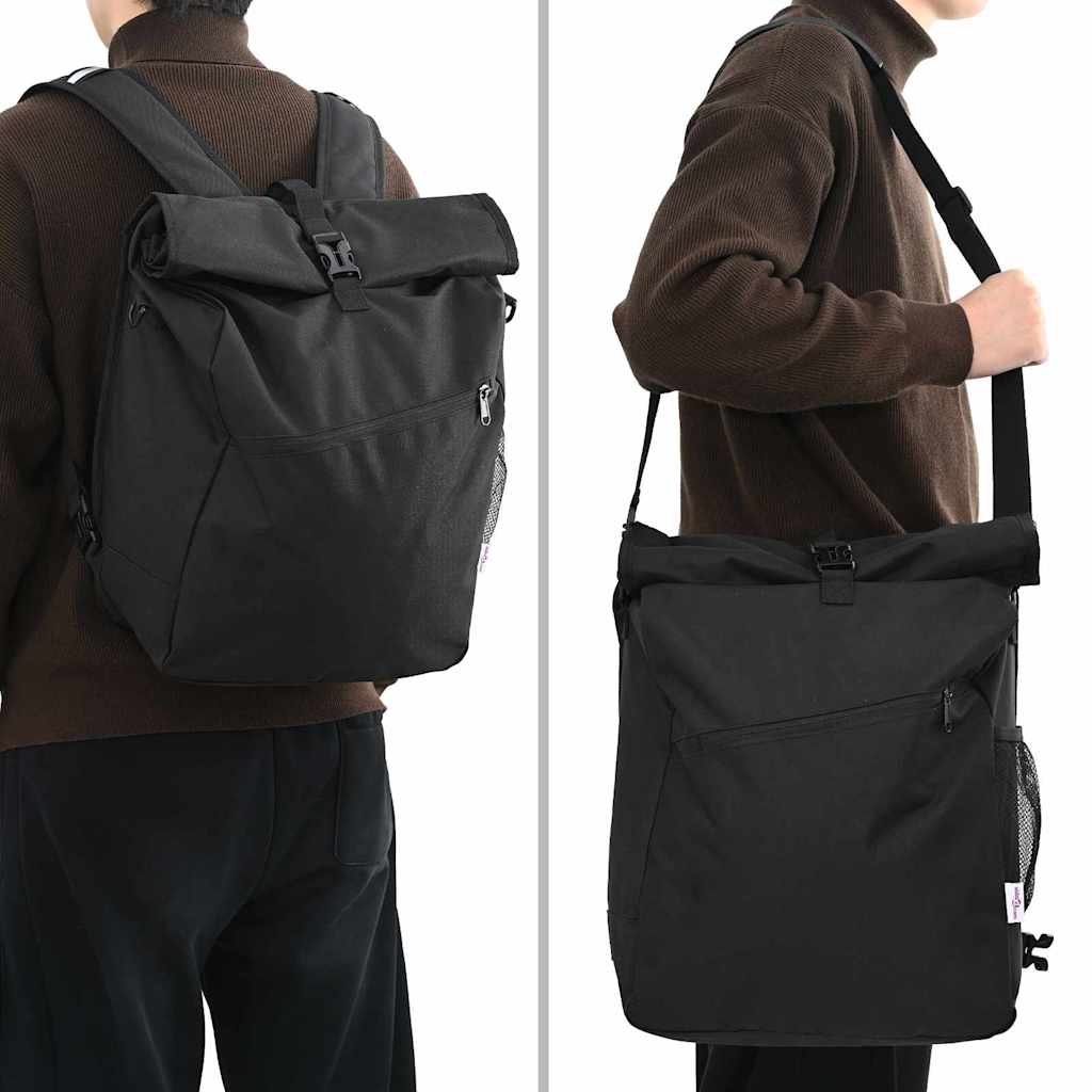 vidaXL Fahrradtasche Schwarz 33 x 16 x 48 cm Polyester - Image 3