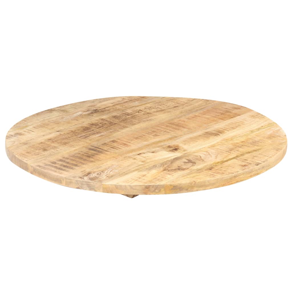 vidaXL Superficie de mesa redonda madera maciza de mango 25-27 mm 80cm - Image 6