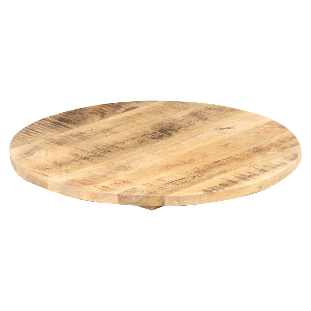 vidaXL Superficie de mesa redonda madera maciza de mango 25-27 mm 80cm - Image 5