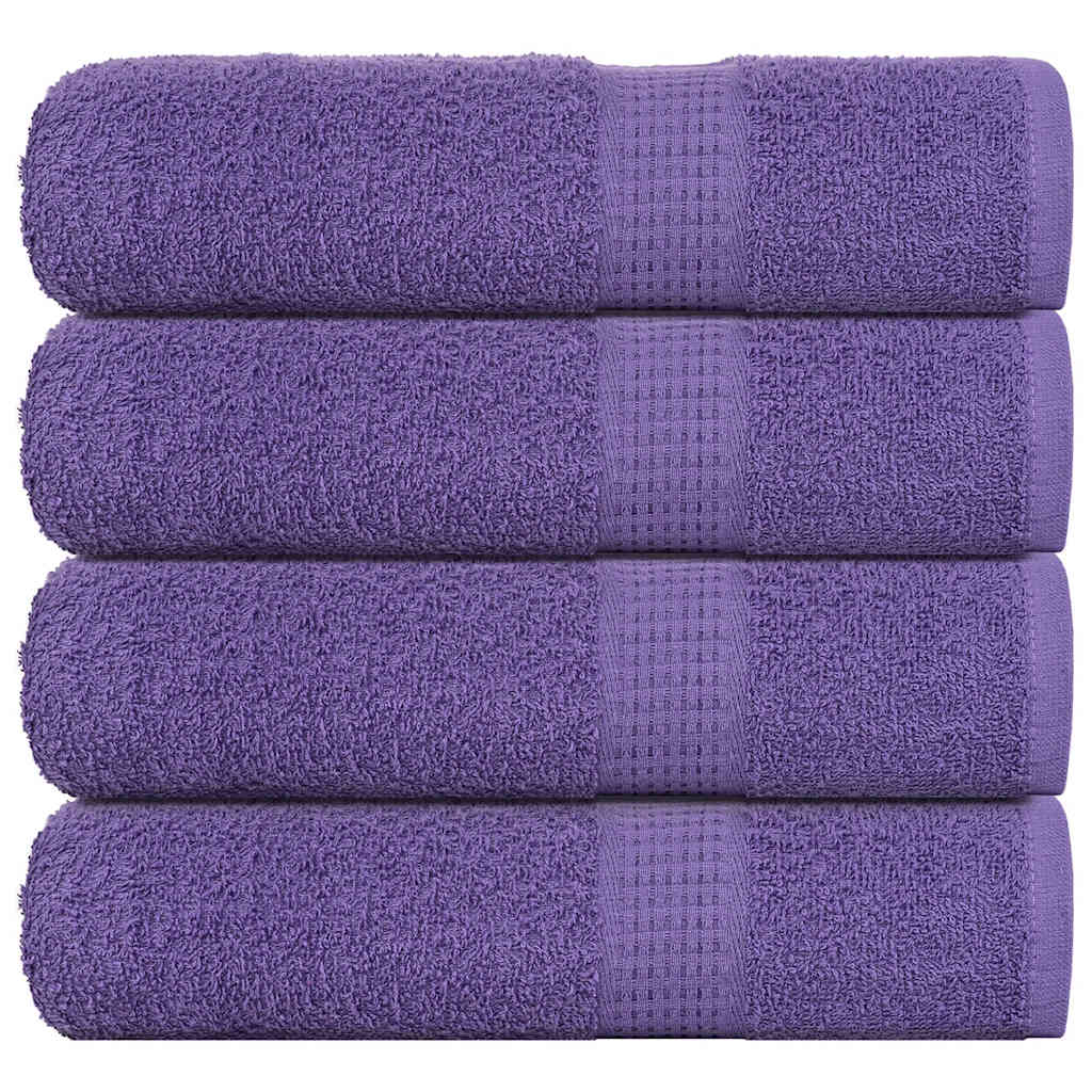 vidaXL Serviettes de bain 4 pcs violet 100x150 cm 360 g/m² 100% coton