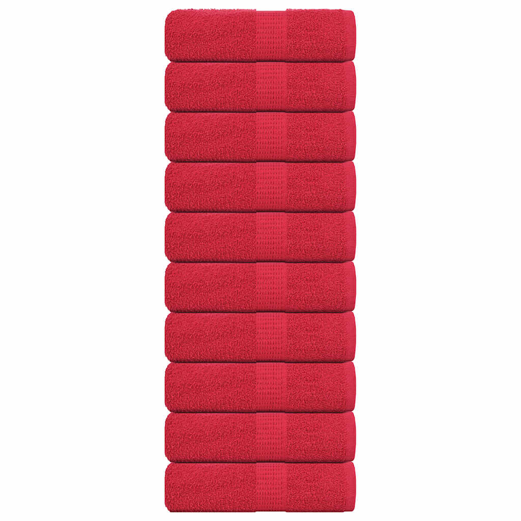 vidaXL Waschhandtücher 10 Stück FROGN Rot 30x30 cm 100% Baumwolle