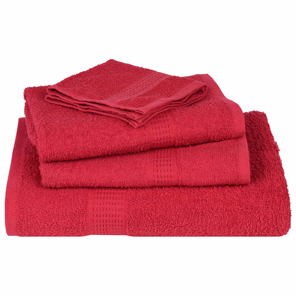 vidaXL Duschtücher 4 Stk. Rot 70x140 cm 360 g/m² 100% Baumwolle - Image 4