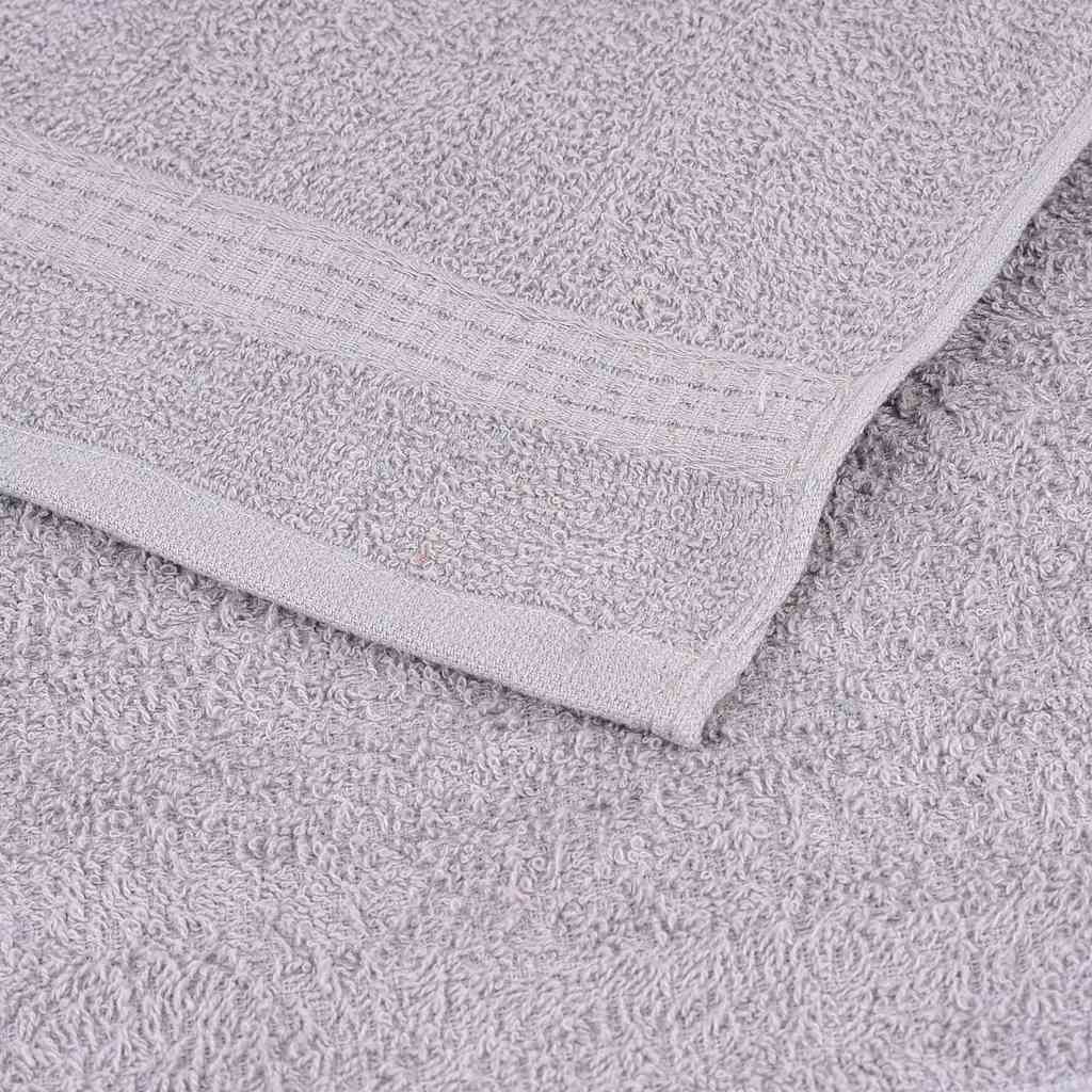 vidaXL 12-tlg. Handtuch-Set Grau 360 g/m² 100% Baumwolle - Image 6