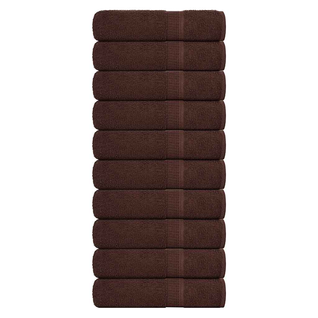 vidaXL Handtücher 10 Stk. Braun 50x100 cm 360 g/m² 100% Baumwolle
