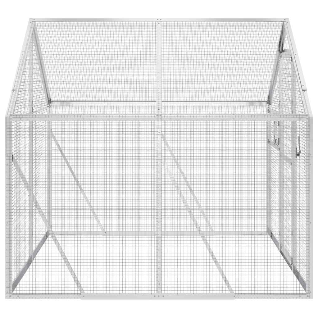 vidaXL Voliere Silbern 1,79x2x1,85 m Aluminium - Image 4