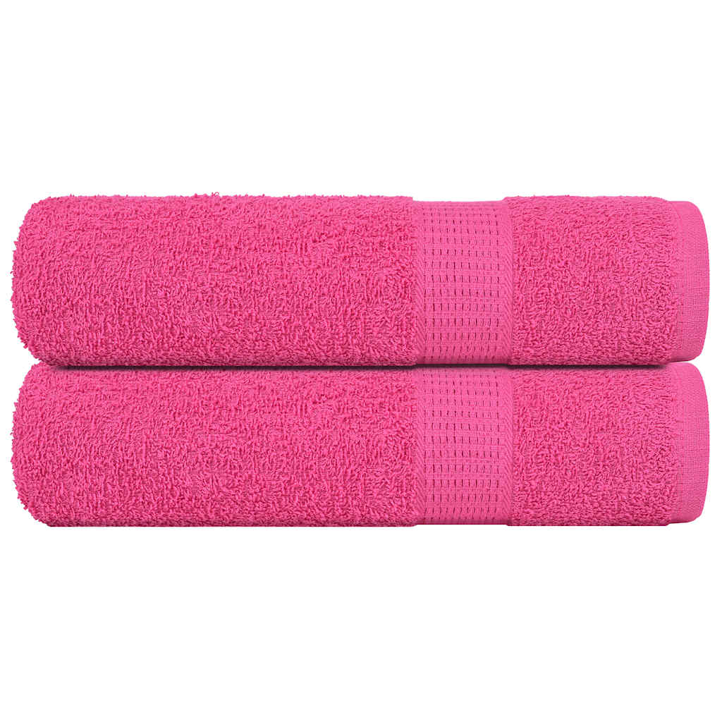 vidaXL Handtücher 2 Stk. Rosa 50x100 cm 360 g/m² 100% Baumwolle