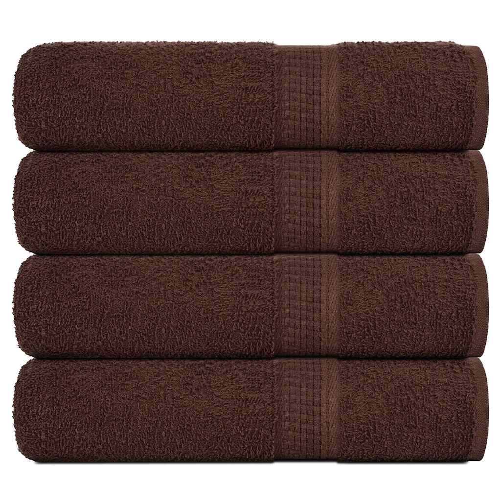vidaXL Duschtücher 4 Stk. Braun 70x140 cm 360 g/m² 100% Baumwolle