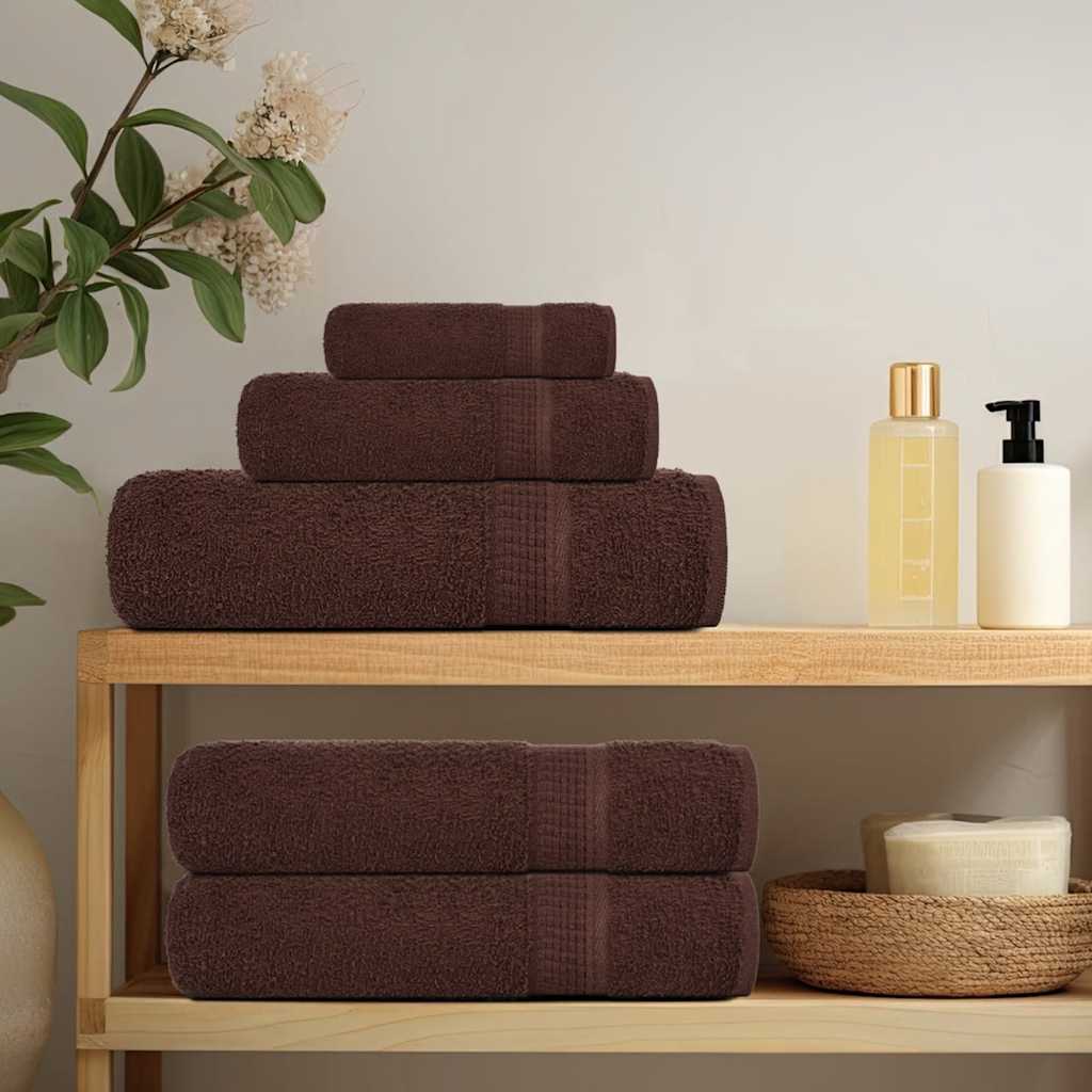vidaXL Duschtücher 4 Stk. Braun 70x140 cm 360 g/m² 100% Baumwolle - Image 3