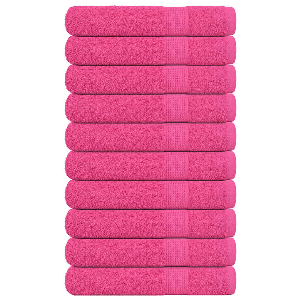 vidaXL Serviettes de sauna 10 pcs rose 80x200 cm 360 g/m² 100% coton