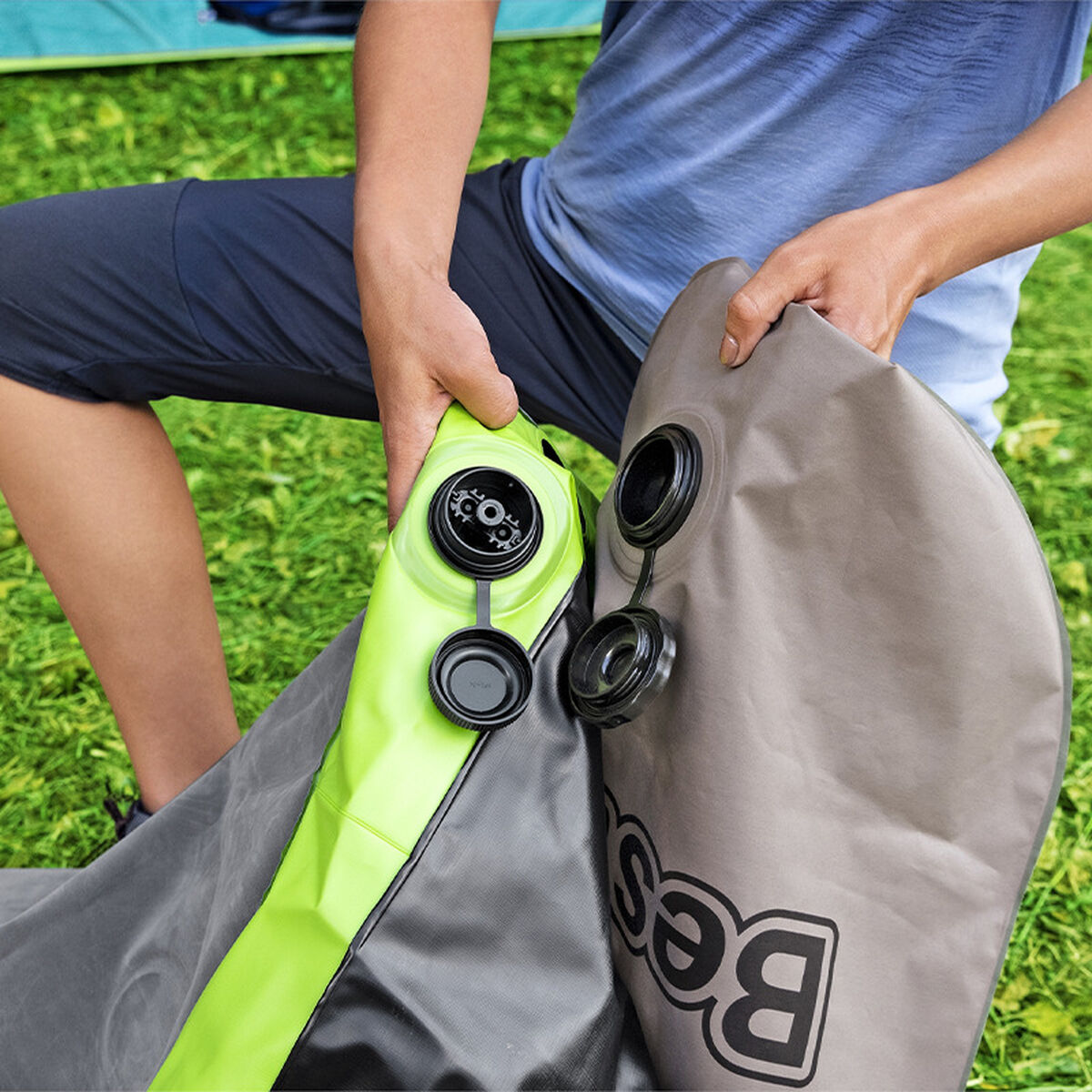 Bestway Materasso Singolo Junior Roll & Relax 188x99x22 cm Gonfiabile per Campeggio 67619 - Image 6