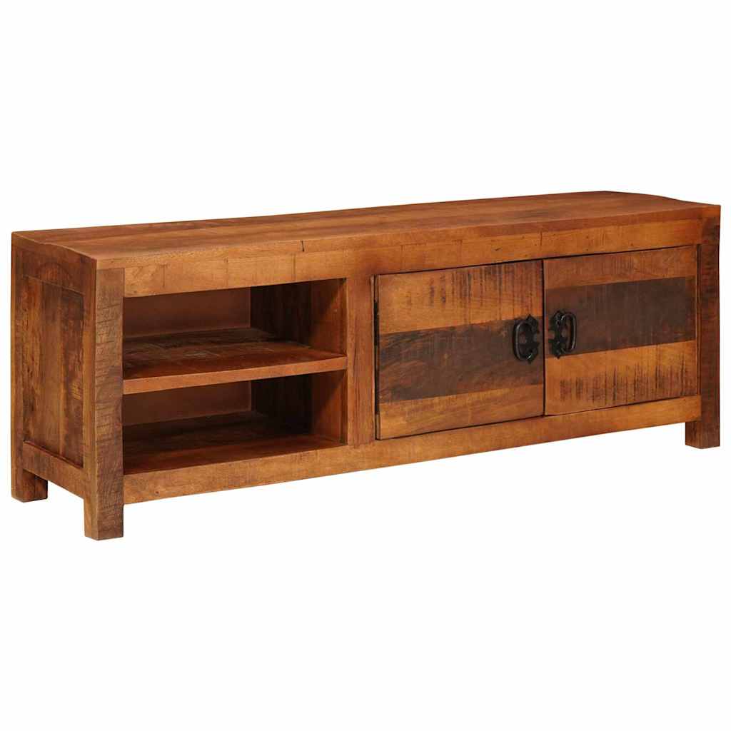 vidaXL Gabinete de TV Marrón 110 x 30 x 40 cm madera maciza de mango
