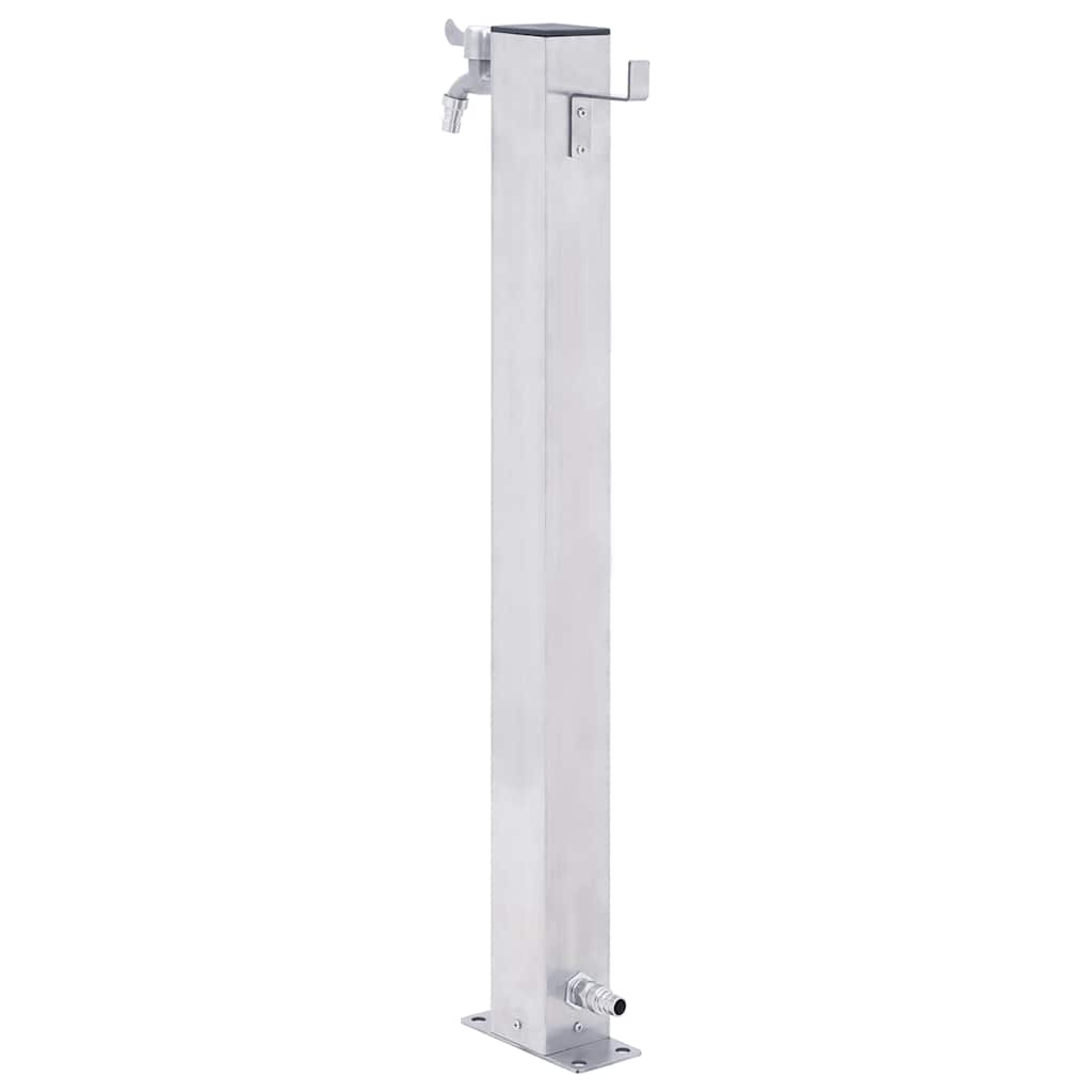 vidaXL Wassersäule für den Garten 100 cm Edelstahl Quadratisch - Image 4