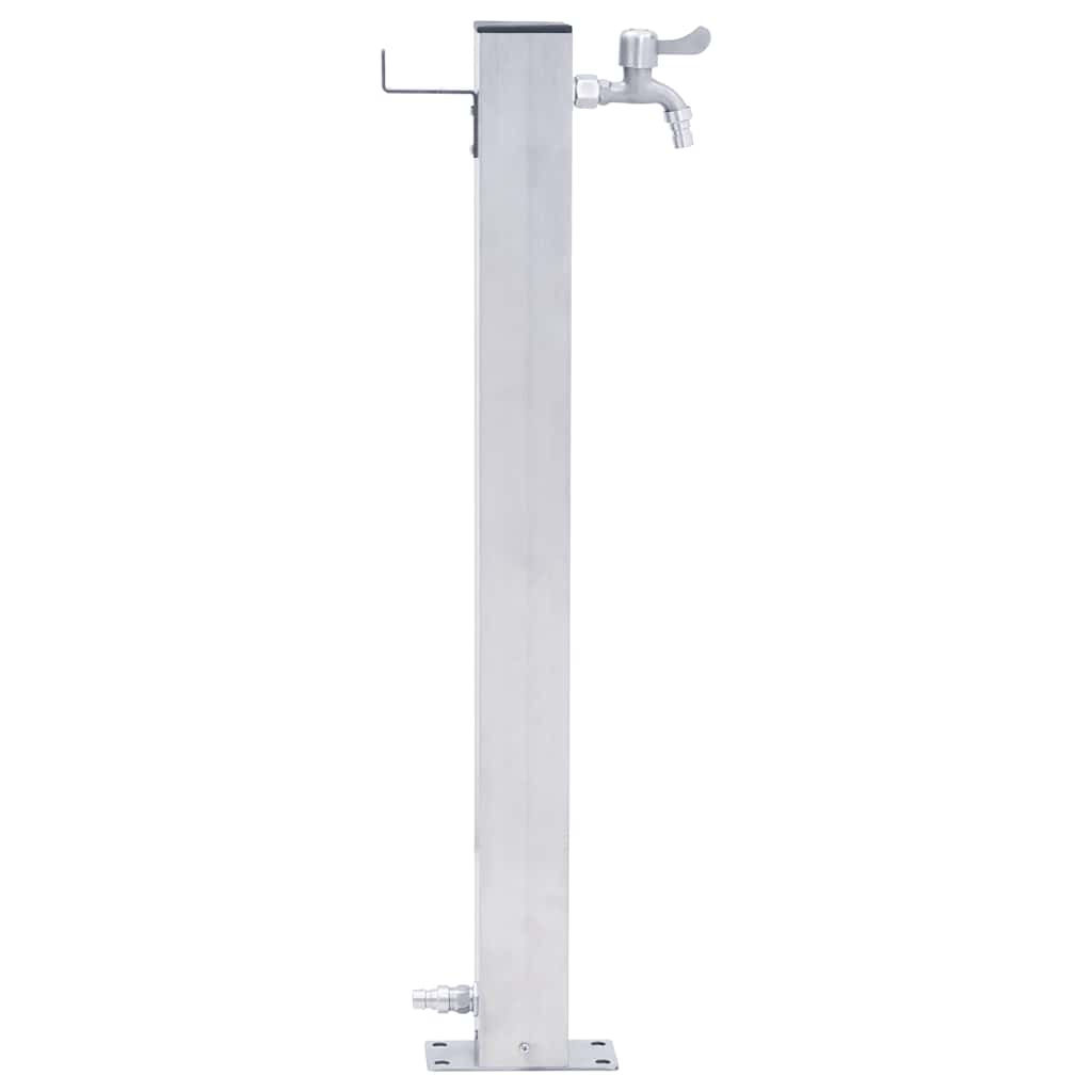 vidaXL Wassersäule für den Garten 100 cm Edelstahl Quadratisch - Image 3