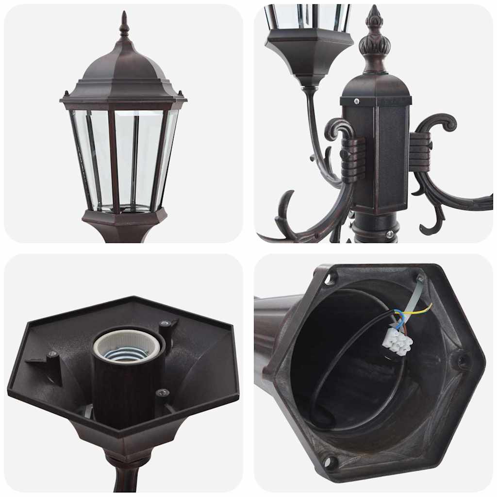 vidaXL Gartenlicht Bronze 235 cm Aluminium - Image 5