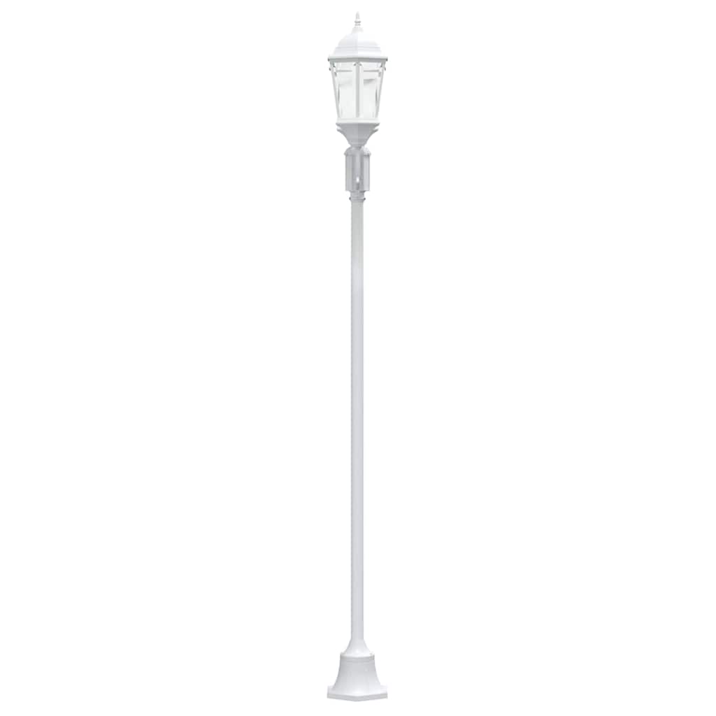 vidaXL Gartenlichtmast Weiß Aluminium und Glas - Image 4