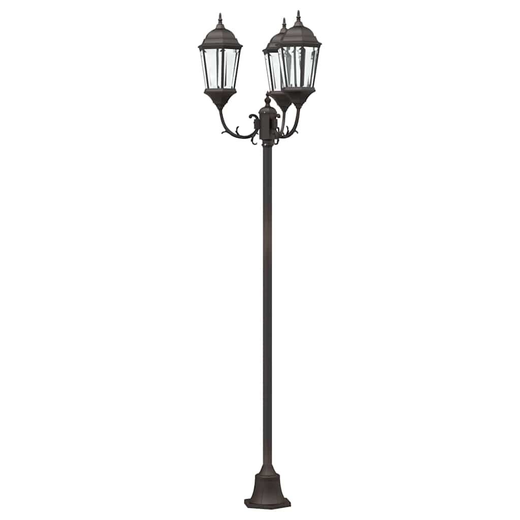 vidaXL Gartenlichtmast Bronze Aluminium, Glas - Image 4