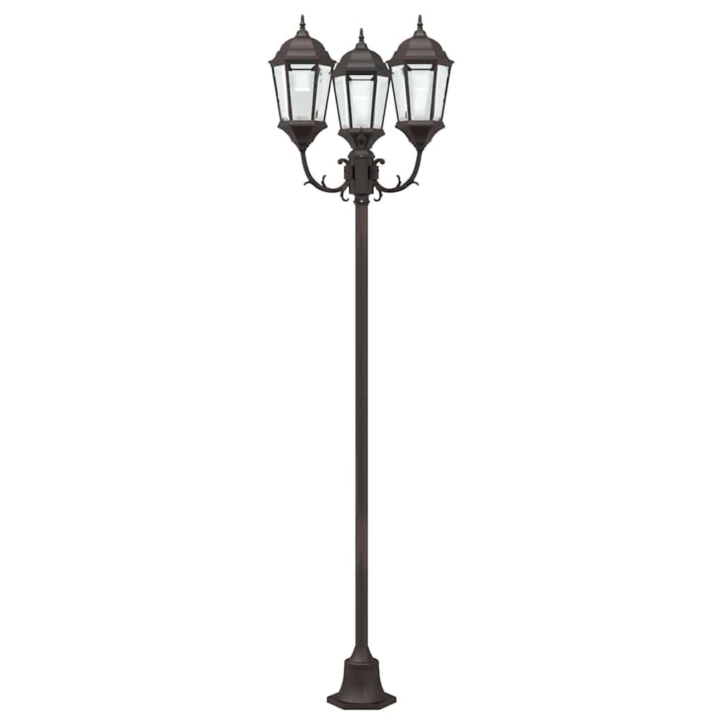 vidaXL Gartenlichtmast Bronze Aluminium, Glas - Image 3