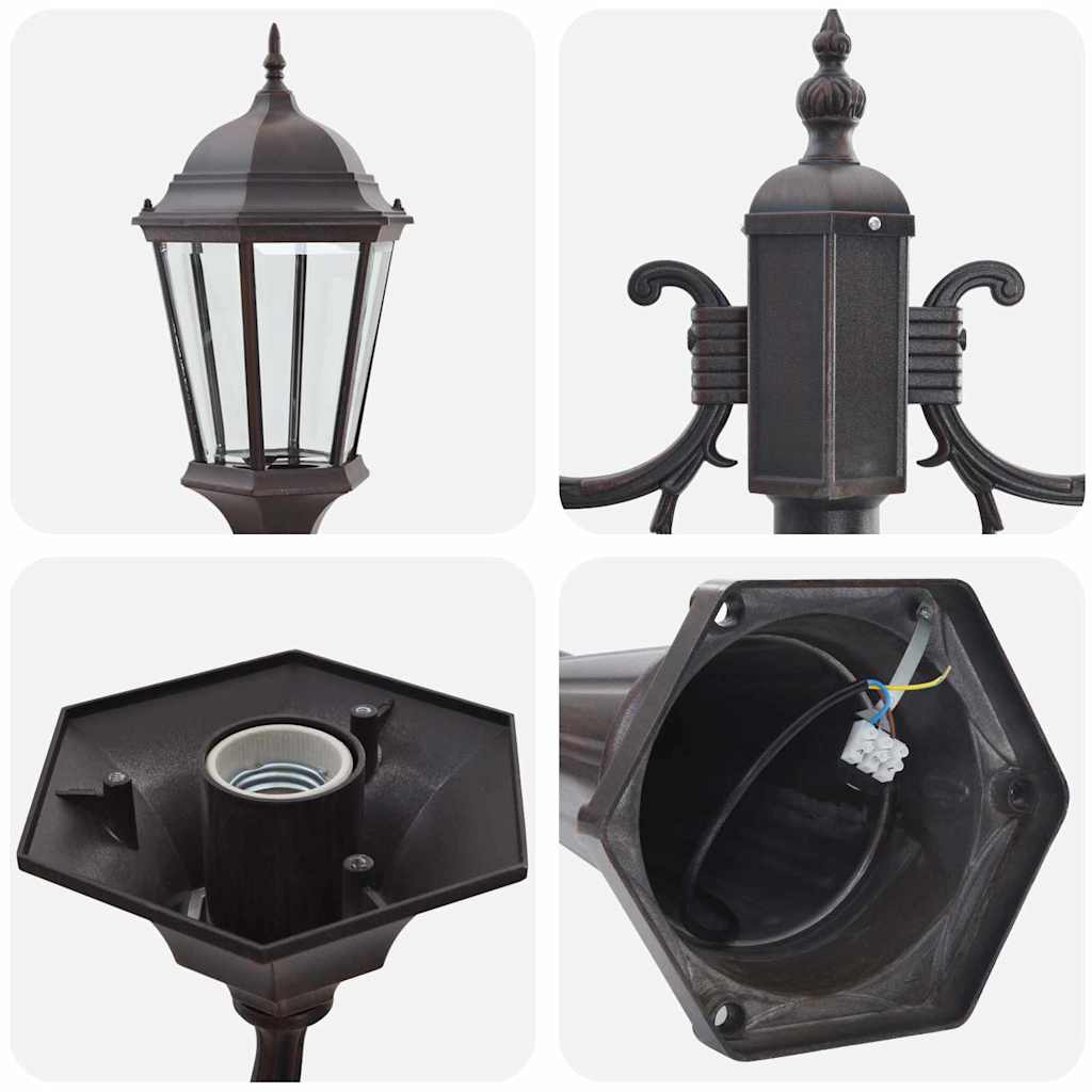 vidaXL Gartenlicht Bronze 235 cm Aluminium - Image 5