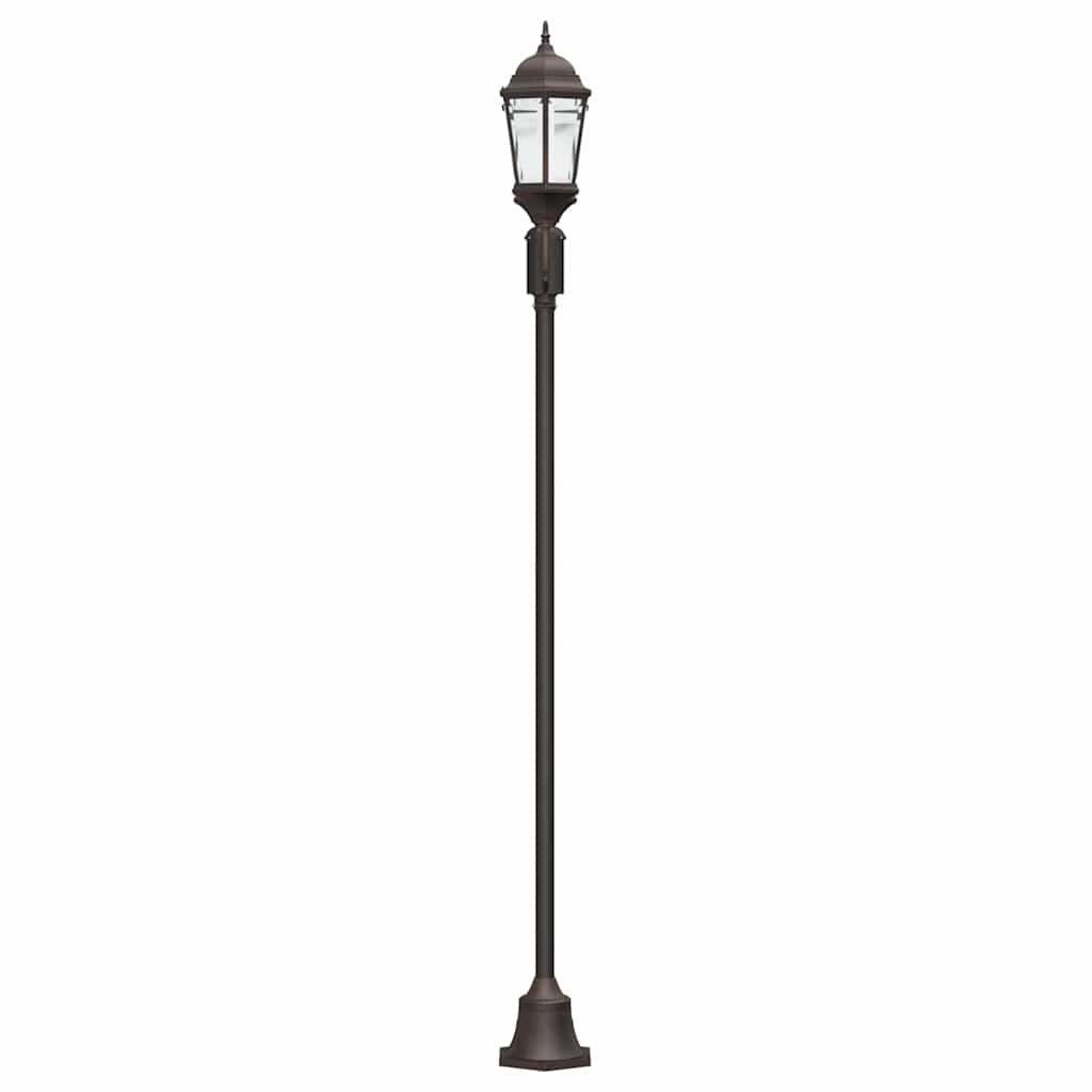 vidaXL Gartenlichtmast Bronze Aluminium und Glas - Image 4