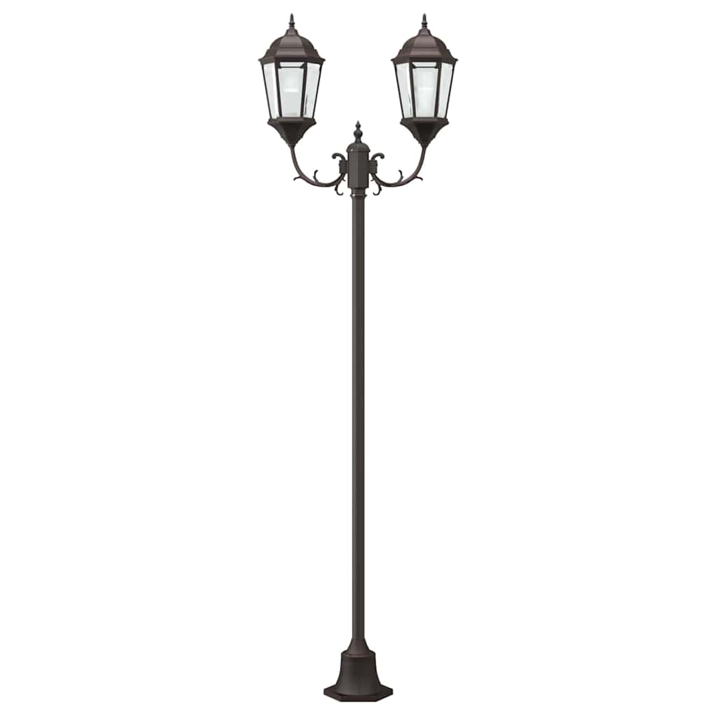 vidaXL Gartenlichtmast Bronze Aluminium und Glas - Image 3