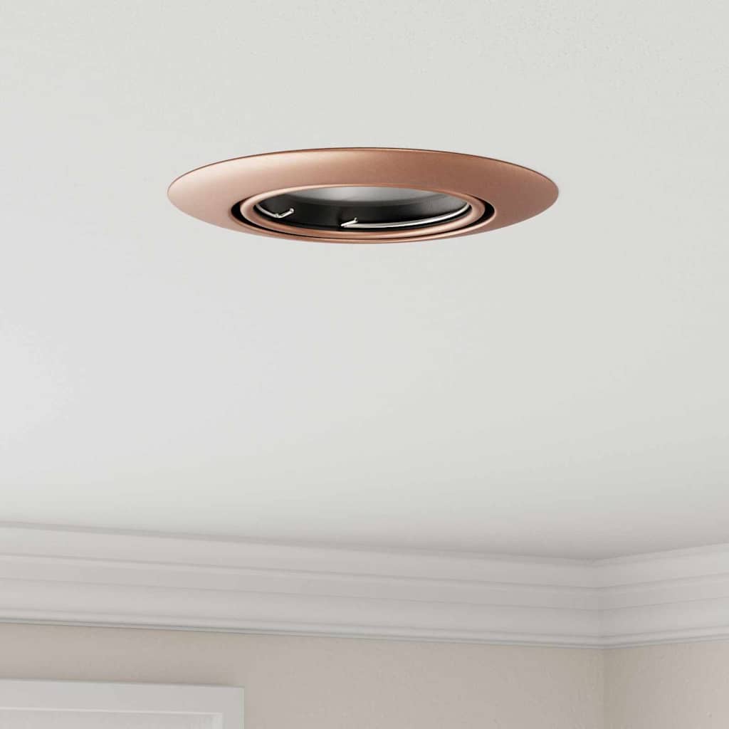 vidaXL Spotlights avec des projecteurs 6 pcs Cuivre 9 x 9 cm Métal