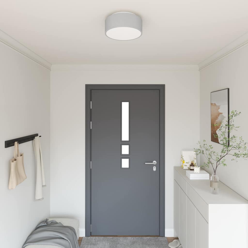 vidaXL Lampe de plafond Gris 30 x 13,5 cm tissu