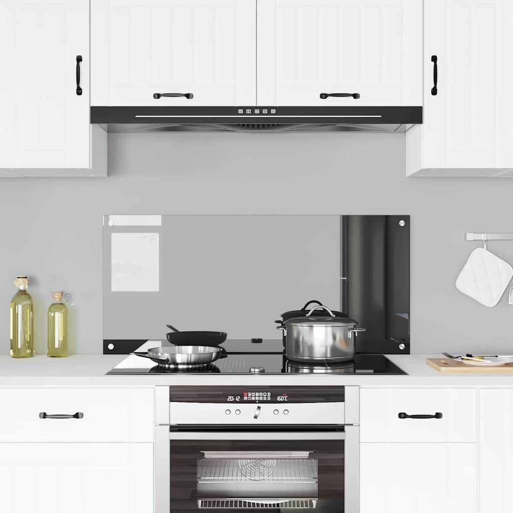 vidaXL Protection de cuisine Gris foncé 110 x 50 x 0,6 cm verre trempé - Image 3
