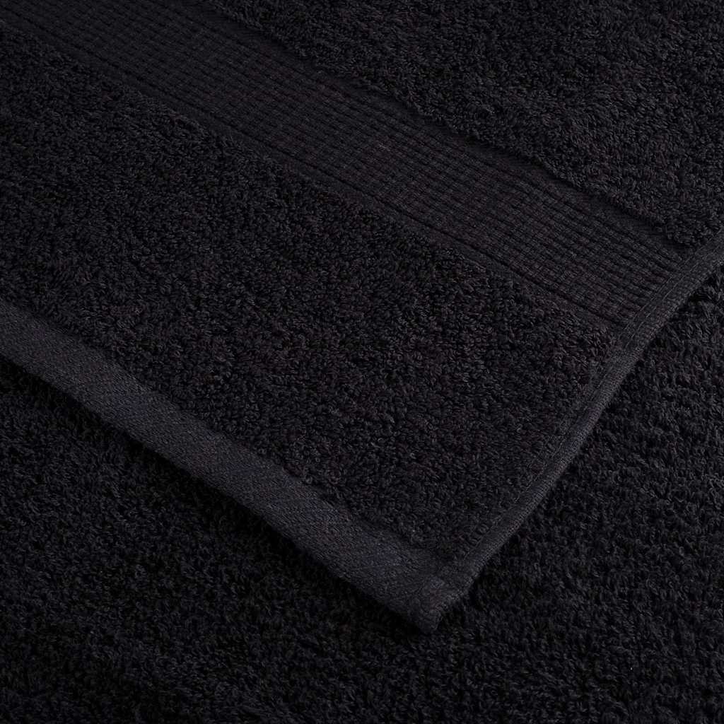 vidaXL Serviettes d'Invité 600 gsm SOLUND 25 pcs Noir 100 x 200 cm - Image 6