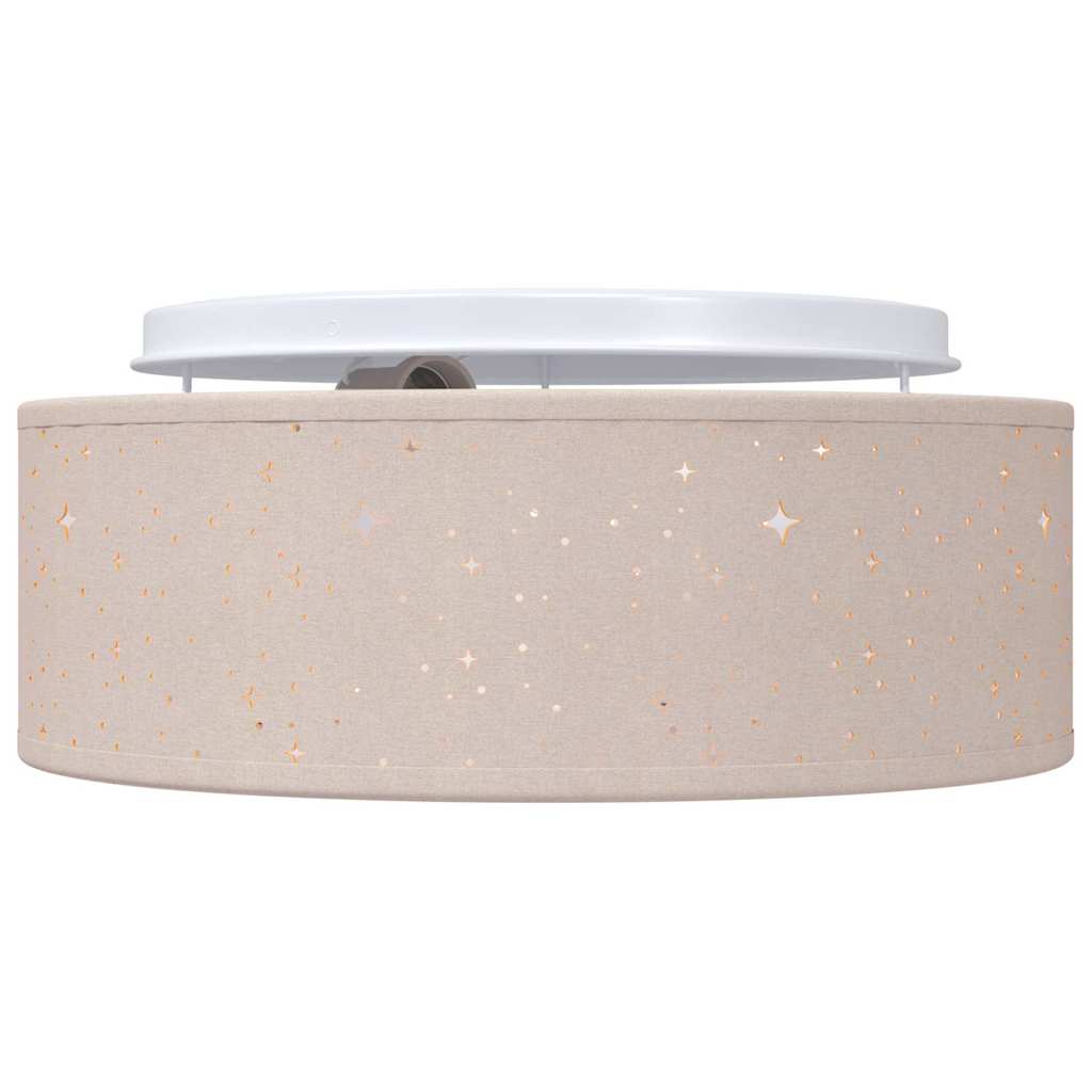 vidaXL Lampe de plafond Taupe 30 x 13,5 cm tissu - Image 3