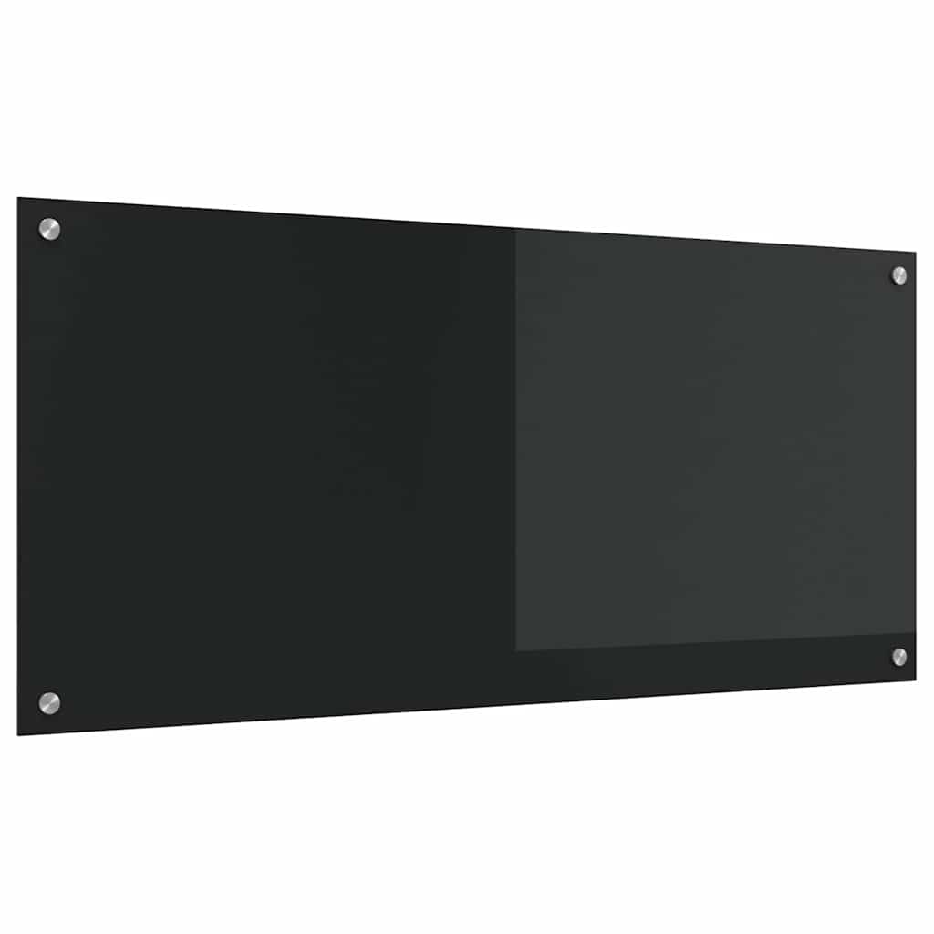 vidaXL Protection de cuisine Noir 110 x 50 x 0,6 cm verre trempé - Image 4