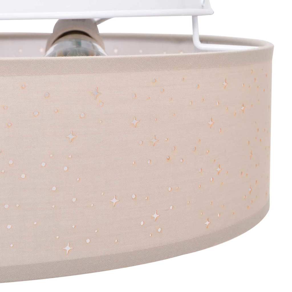 vidaXL Lampe de plafond Taupe 30 x 13,5 cm tissu - Image 6