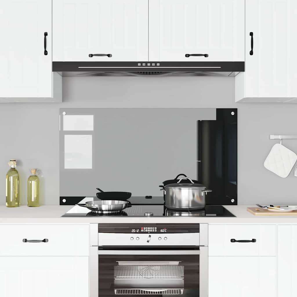 vidaXL Protection de cuisine Noir 110 x 60 x 0,6 cm verre trempé - Image 3
