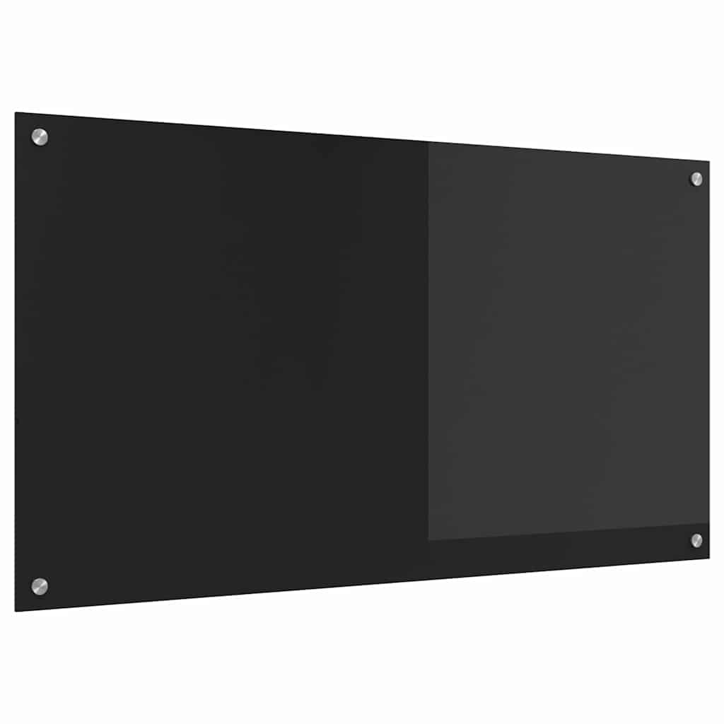 vidaXL Protection de cuisine Noir 110 x 60 x 0,6 cm verre trempé - Image 4