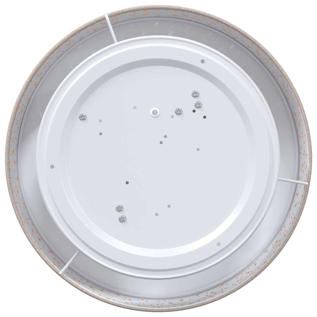 vidaXL Lampe de plafond Taupe 38 x 13,5 cm tissu - Image 4