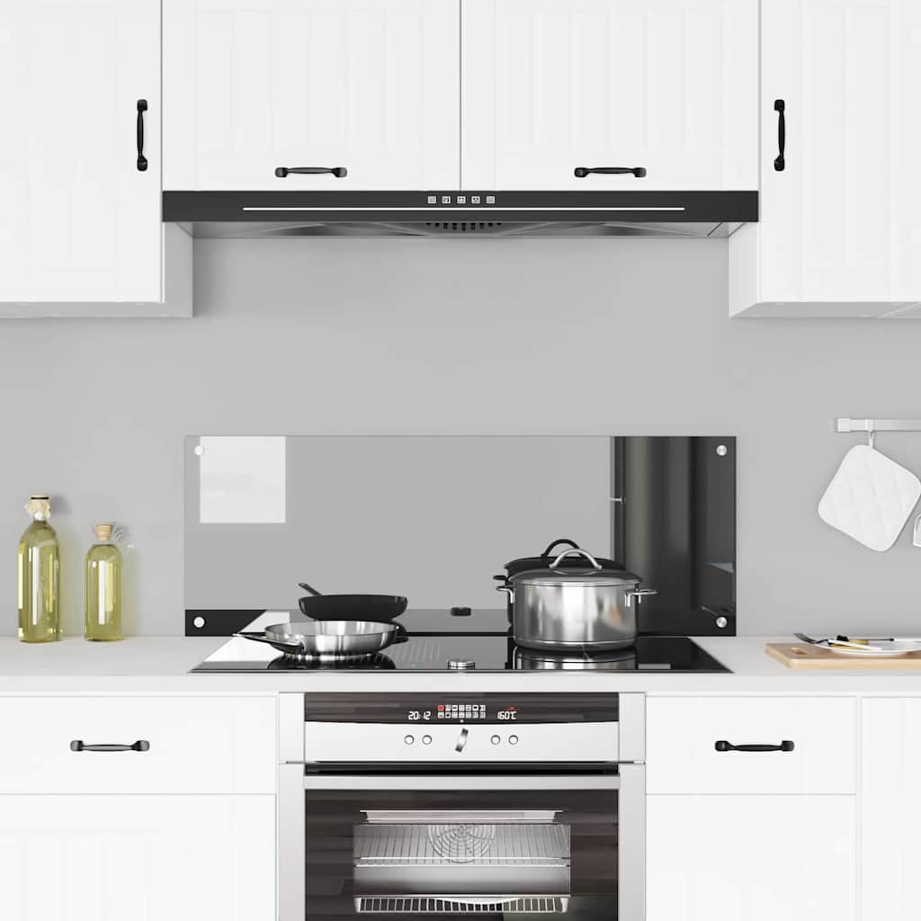 vidaXL Protection de cuisine Gris foncé 110 x 40 x 0,6 cm verre trempé - Image 3