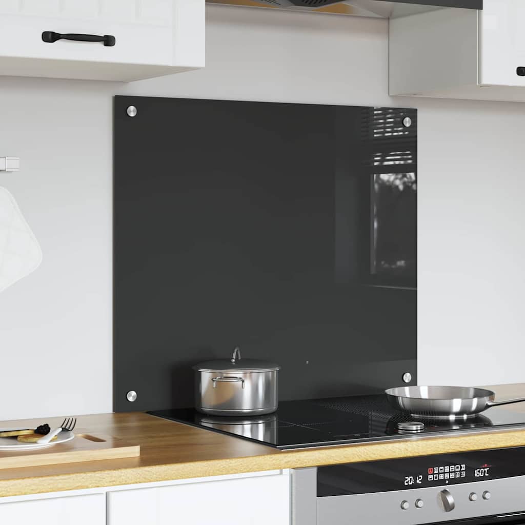 vidaXL Protection de cuisine Gris foncé 70 x 60 x 0,6 cm verre trempé - Image 3