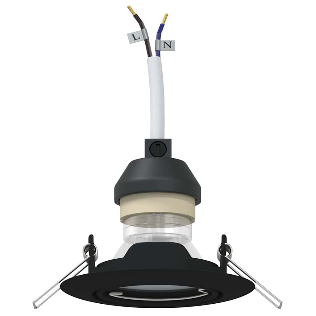 vidaXL Spotlights avec des projecteurs 12 pcs Noir 9 x 9 cm Métal - Image 3