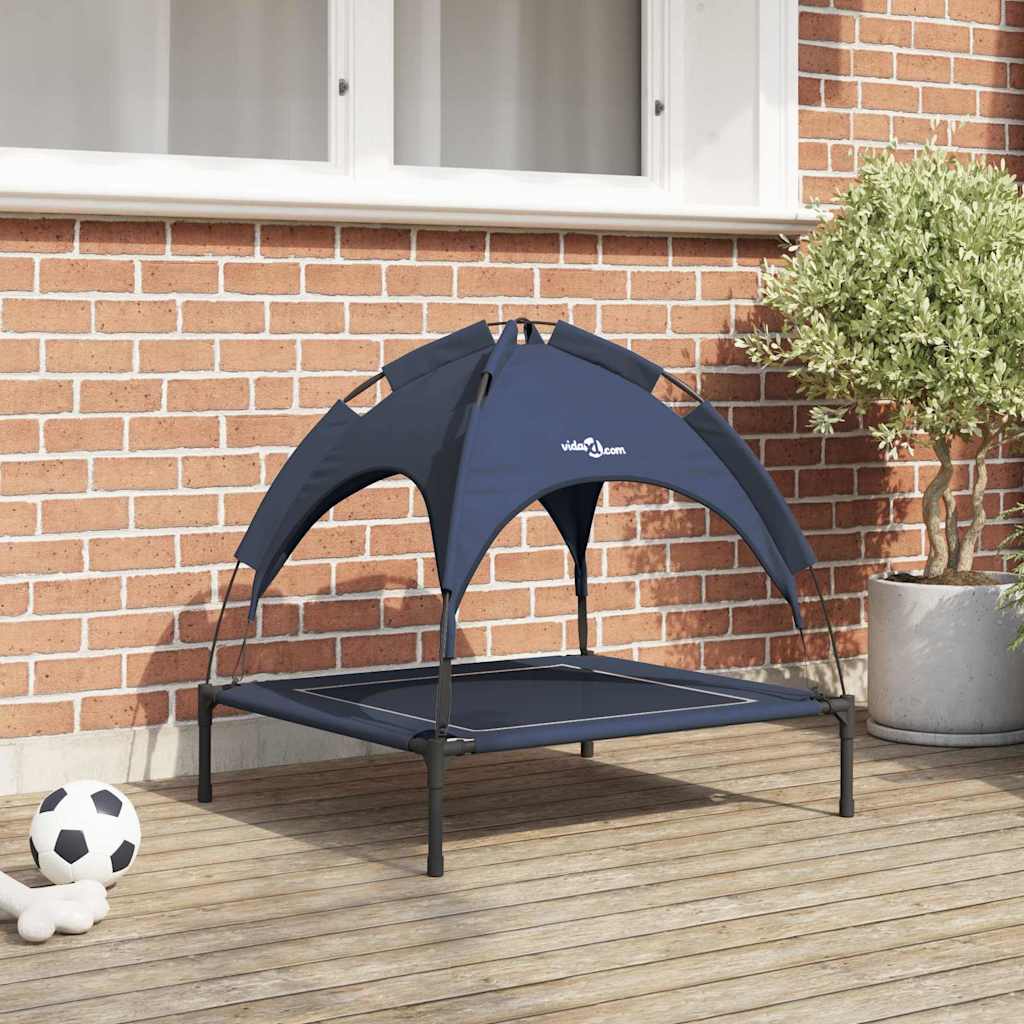 vidaXL Lit pour Chien Bleu marine m Acier