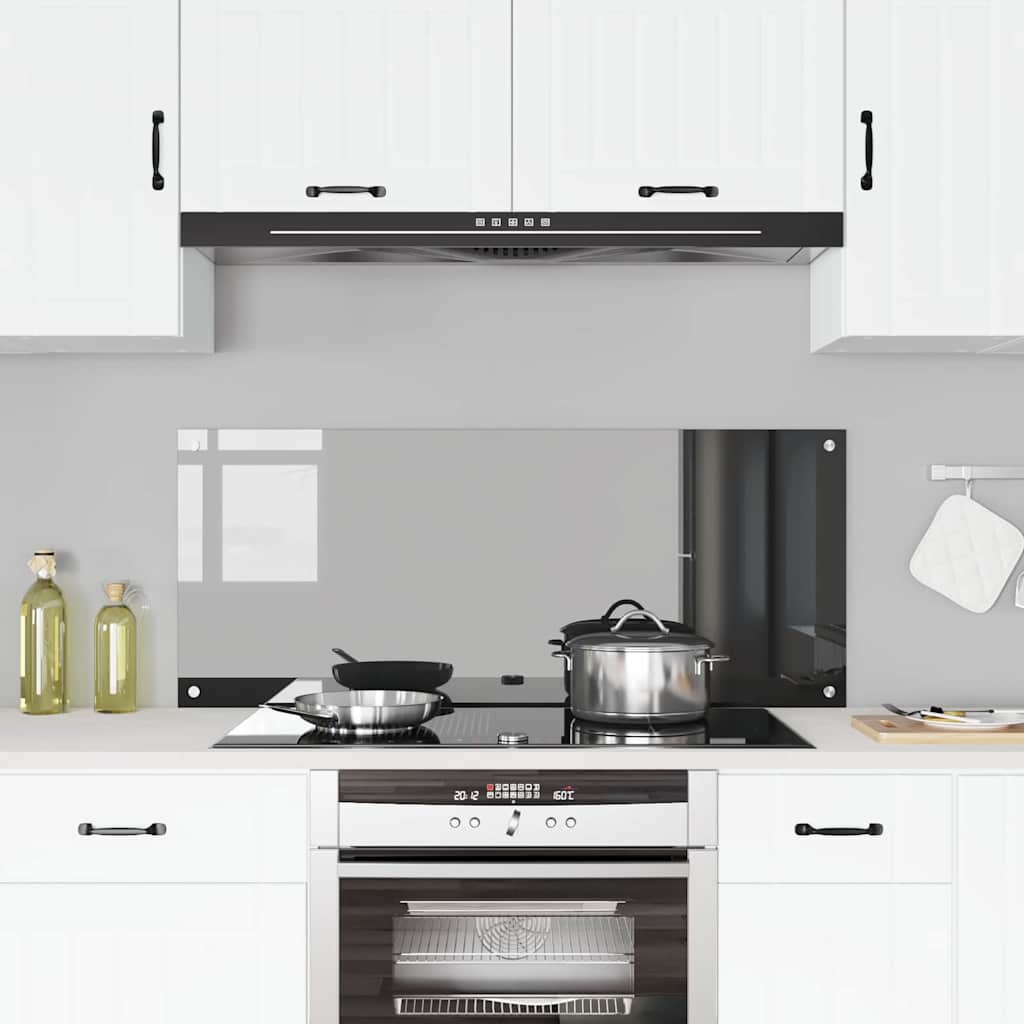 vidaXL Protection de cuisine Gris foncé 120 x 50 x 0,6 cm verre trempé - Image 3