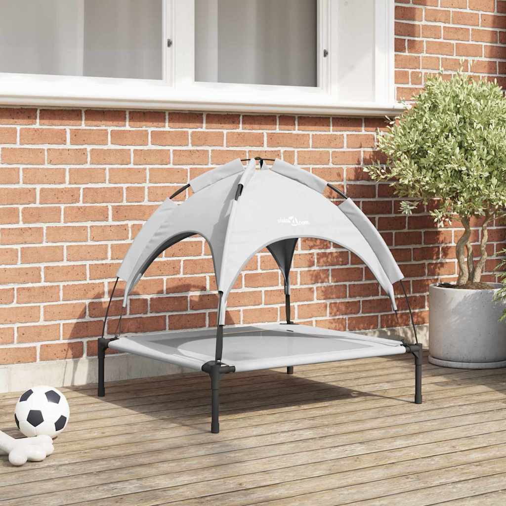 vidaXL Lit pour Chien Gris argenté m Acier