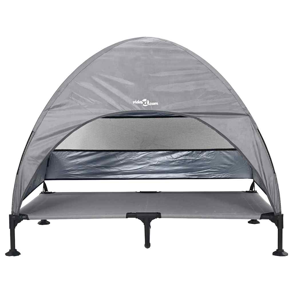 vidaXL Lit surélevé pour chien Gris clair 127 x 81 x 108 cm - Image 4