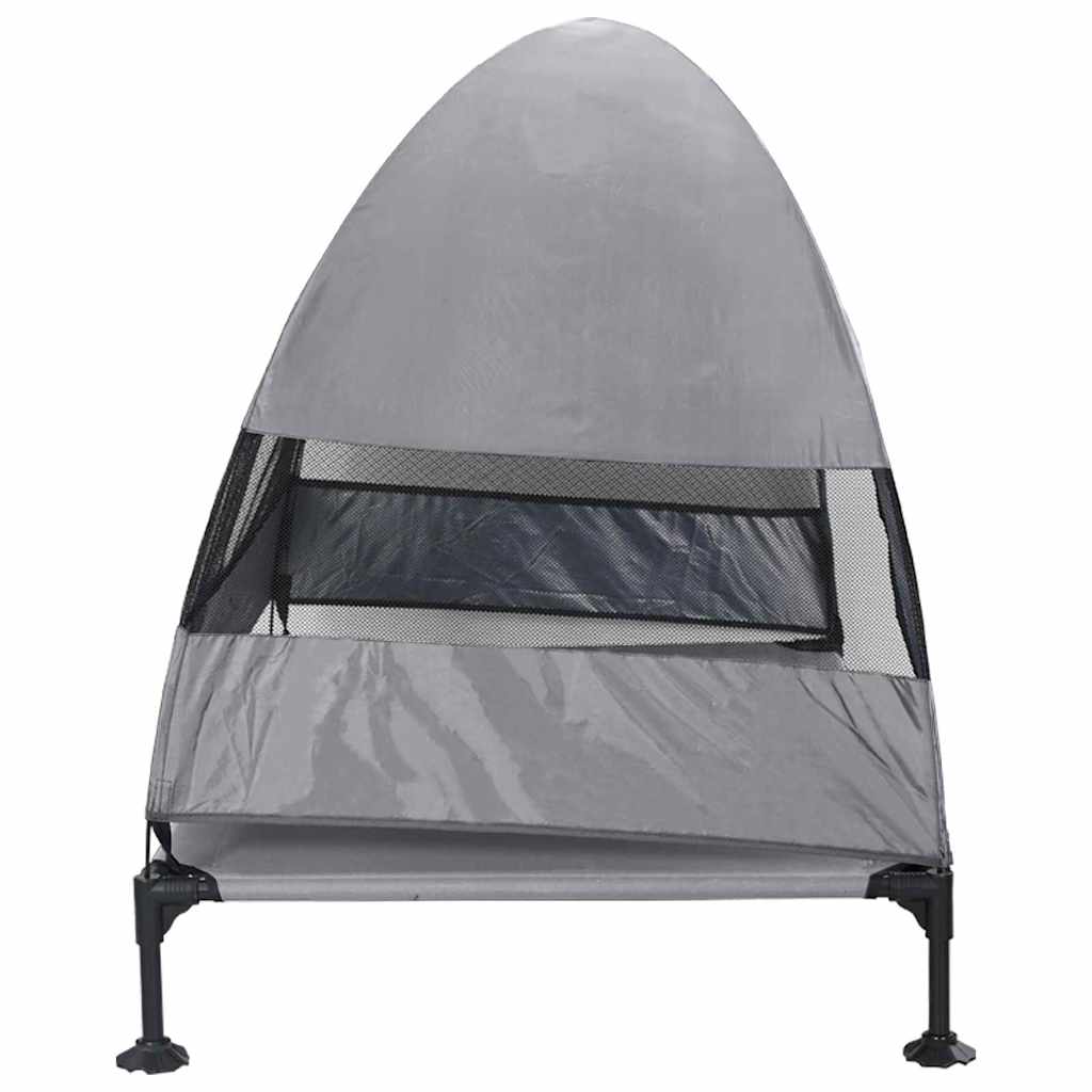 vidaXL Lit surélevé pour chien Gris clair 127 x 81 x 108 cm - Image 5