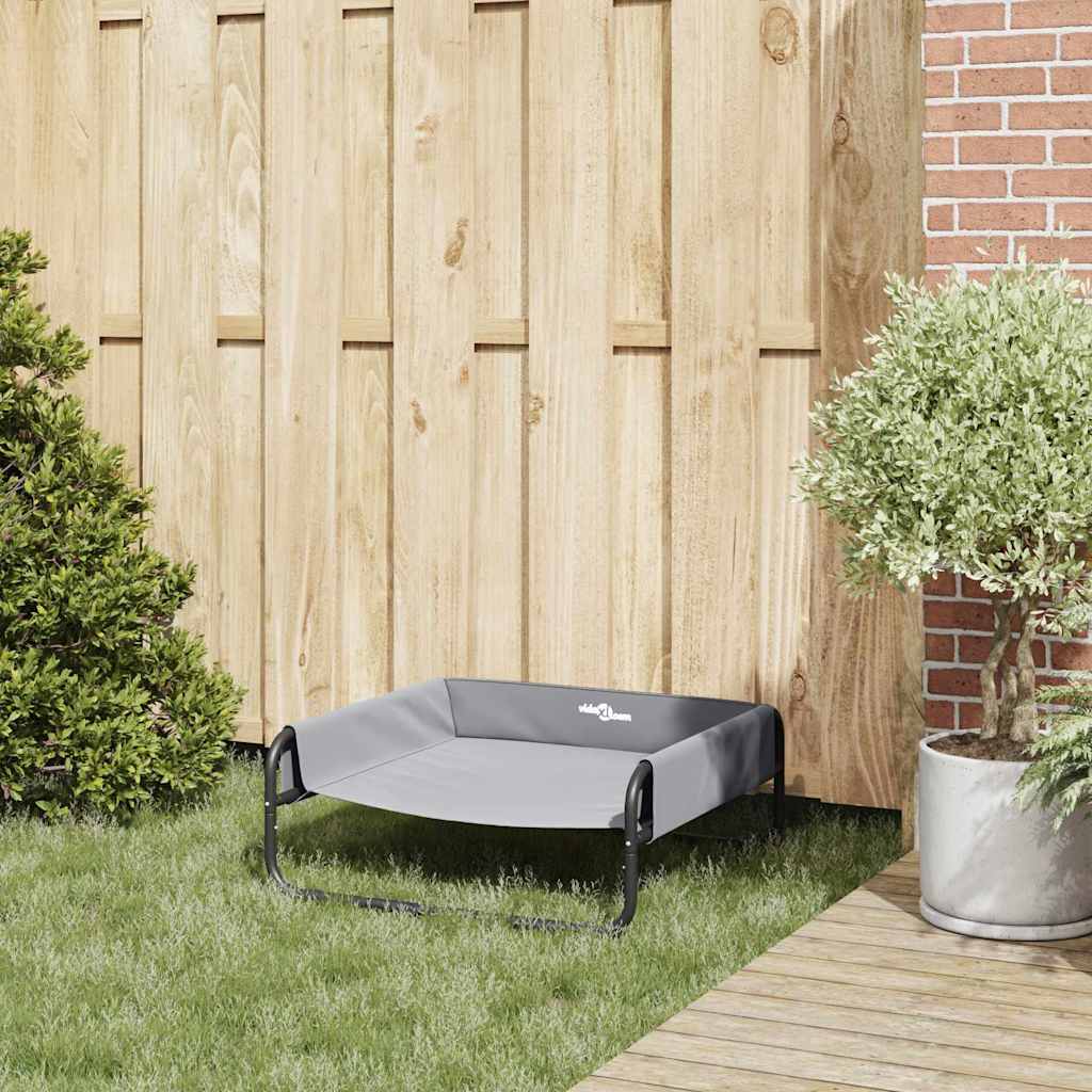 vidaXL Lit pour Chien Gris clair ML Tissu Oxford et Acier - Image 3