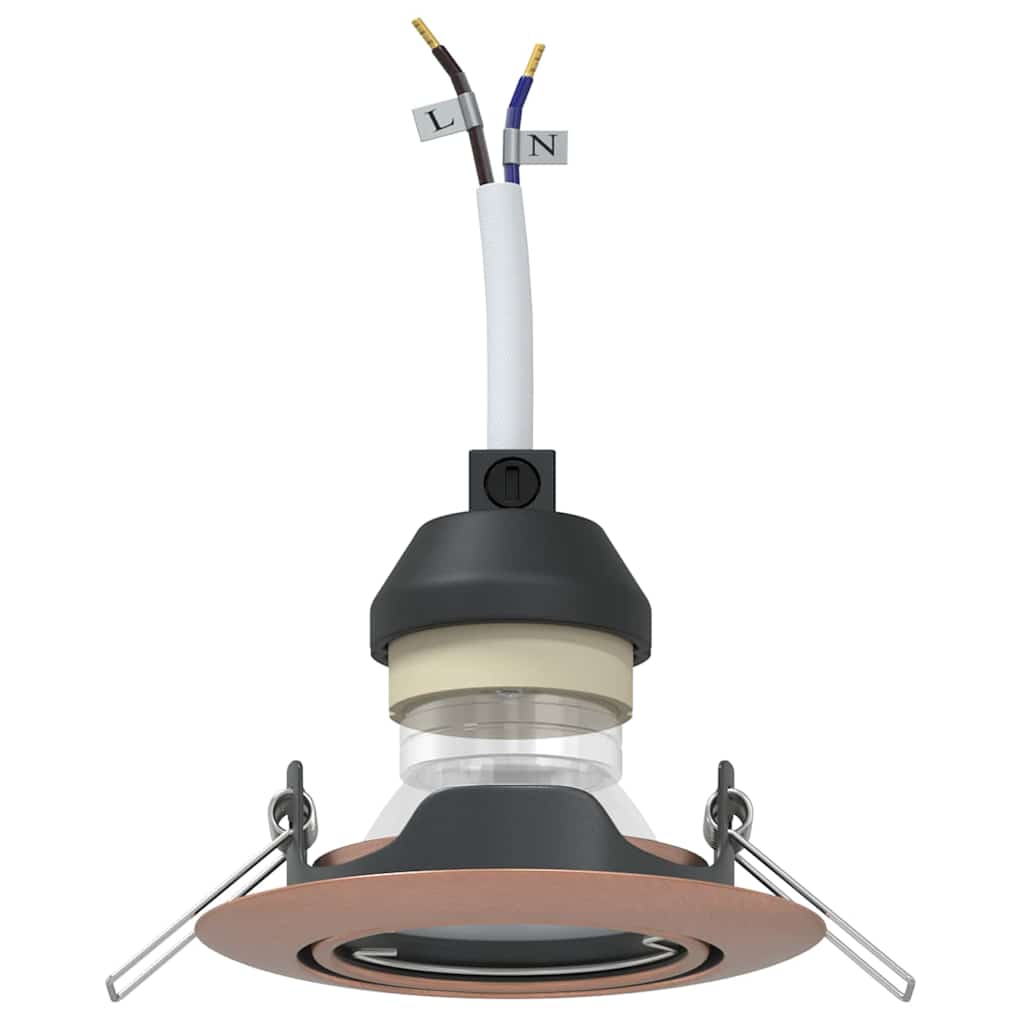 vidaXL Spotlights avec des projecteurs Cuivre 9 x 9 cm Métal - Image 3