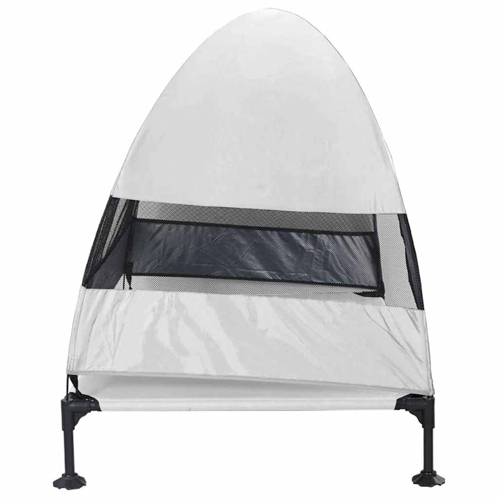 vidaXL Lit surélevé pour chien Gris Argenté 127 x 81 x 108 cm - Image 5