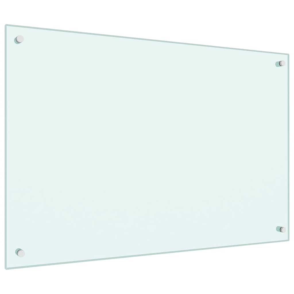 vidaXL Dosseret de cuisine Blanc 90x60 cm Verre trempé - Image 5